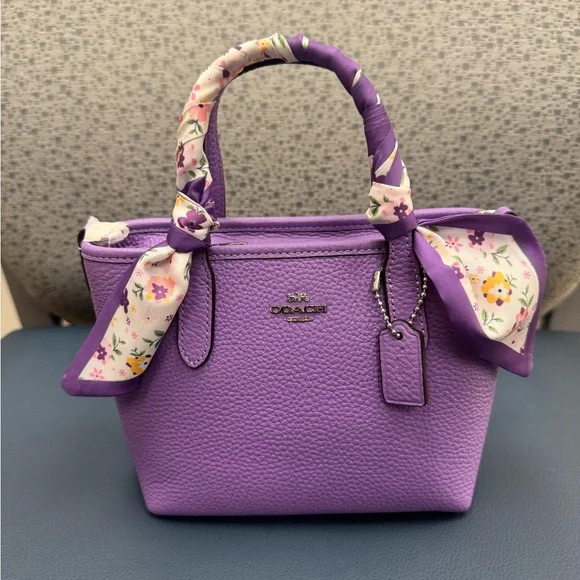 NWT - Coach - Mini City Tote - Color: Iris - Picture 1 of 7
